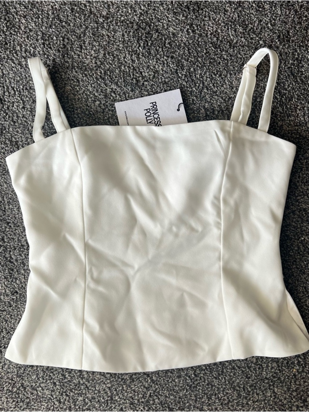 Princess Polly White Bustier-Style Crop Top